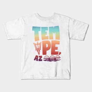 Tempe Rainbow Font Kids T-Shirt